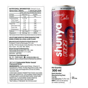 Shunya Fizz Combo - Classic Cola and Lime & Lemon