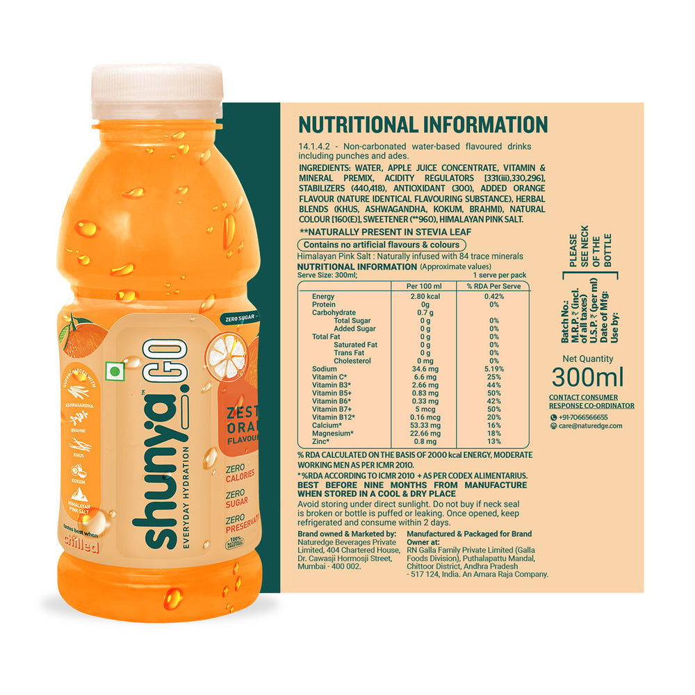 Shunya Go Combo - Orange, Apple & Mixed Fruit