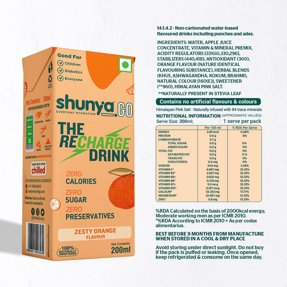 Shunya GO Zesty Orange - Tetra Pack